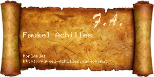 Faukel Achilles névjegykártya